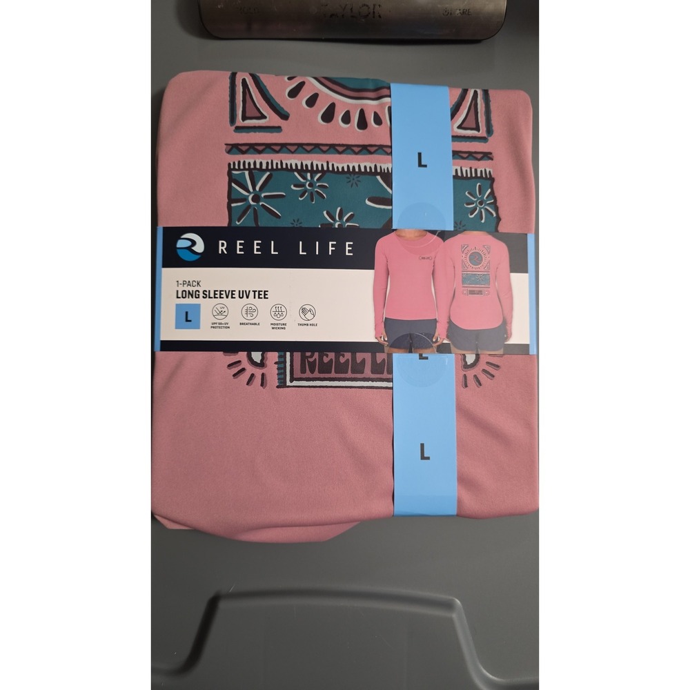 Reel Life long sleeve UV Tee pink